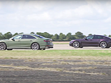 Audi S8 и Porsche Panamera Turbo сравнили в гонке по прямой