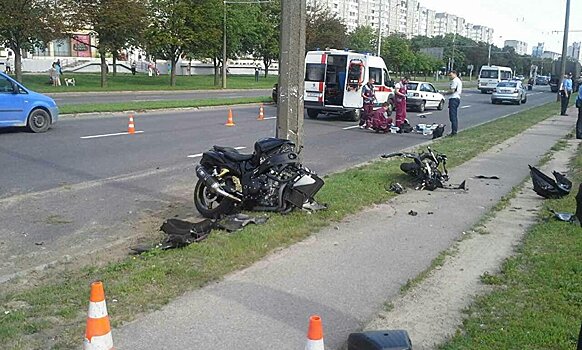 Байкеры соболезнуют родным погибшего в Минске мотоциклиста