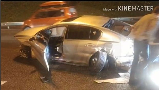 «Лексусу» оторвало два колеса в жёстком ДТП в Приморье