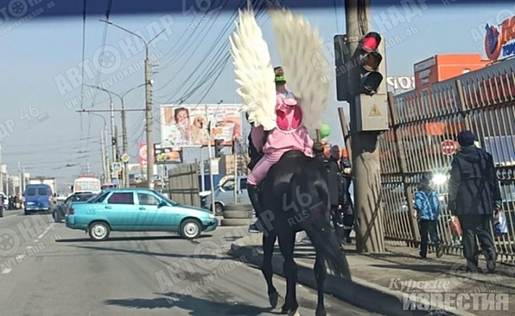 В Курске раскрыт секрет Розового ангела на лошади из соцсетей