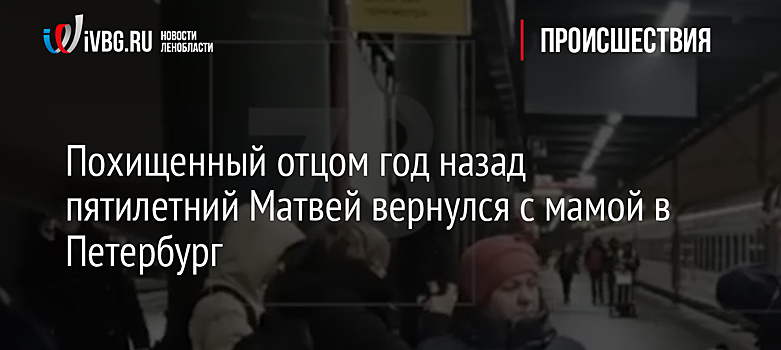 Похищенный отцом год назад пятилетний Матвей вернулся с мамой в Петербург