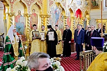Патриарх Кирилл освятил в Петербурге храм в честь святых Петра и Февронии