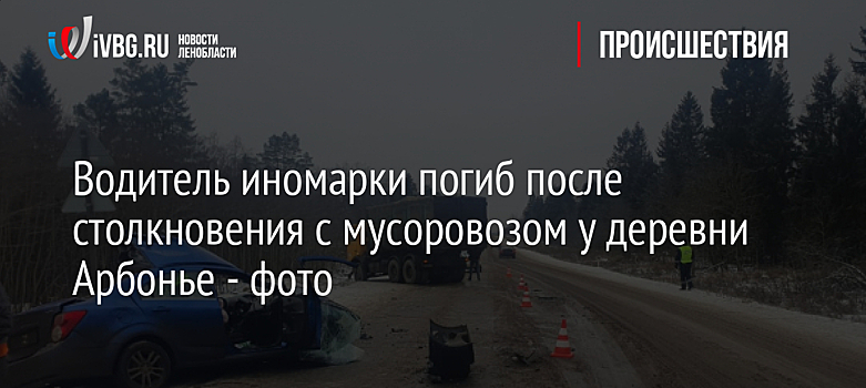 Водитель иномарки погиб после столкновения с мусоровозом у деревни Арбонье - фото