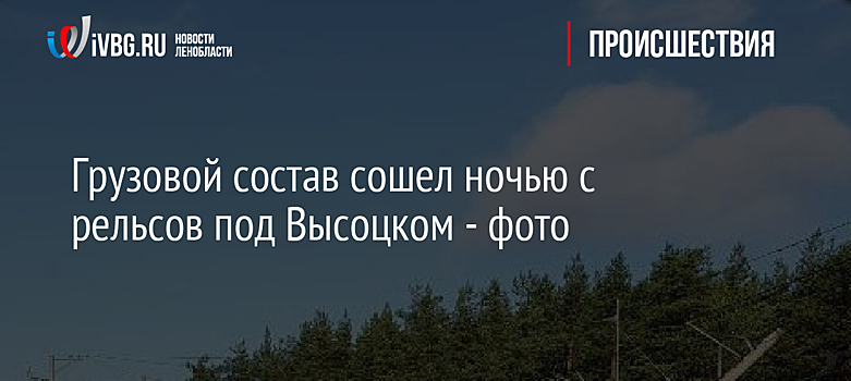 Сошедший с рельсов поезд в Ленинградской области подняли на пути