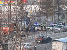 В Татарстане на видео сняли, как мусоровоз на скорости влетел в студентку