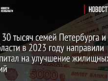 Более 30 тысяч семей Петербурга и Ленобласти в 2023 году направили маткапитал на улучшение жилищных условий