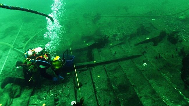 Большой торговый корабль XV века исследован у берегов Дании