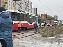 Движение трамваев в Новосибирске было блокировано из-за ДТП