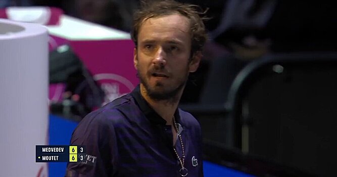 Медведев – судье по ходу матча с Муте: «Ты не используешь мозг»