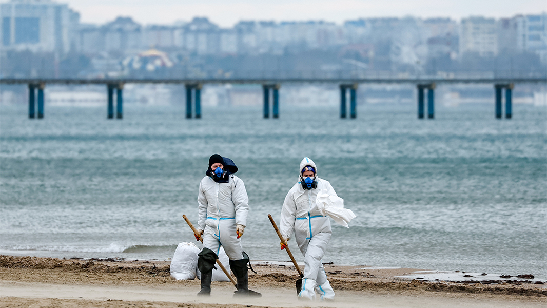 Российский депутат назвал негодяями очищающих пляж Анапы от мазута волонтеров