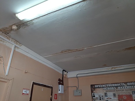 Родители энгельсских школьников о протекающем потолке: "Гниющий патриот"