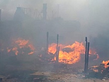 Целая деревня сгорела на Таманском полуострове