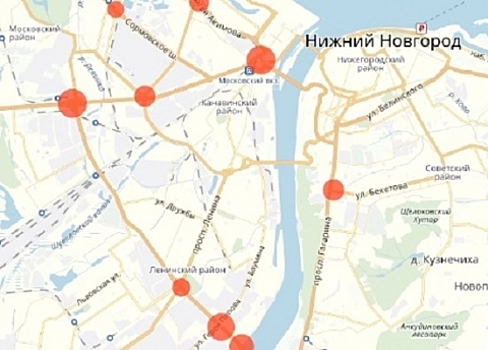 Названы самые аварийные места на дорогах Нижнего Новгорода