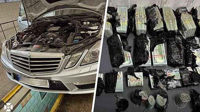 На Украине женщина попыталась пересечь границу с $970 тыс. под капотом Mercedes