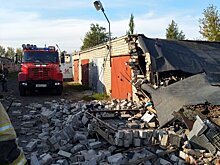 Гараж обрушился в Набережных Челнах из-за взрыва