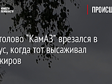 В Сертолово “КамАЗ” врезался в автобус, когда тот высаживал пассажиров