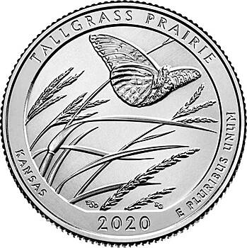 25 центов США «Тальграсс» (Tallgrass Prairie, Канзас) 