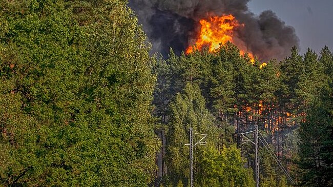Жителей Вильнюса призвали эвакуироваться из-за пожара на станции разлива СПГ