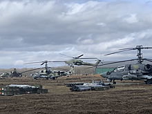 Экипажи вертолетов Ми-28н ВКС России нанесли ракетные удары по военной технике и объектам ВСУ