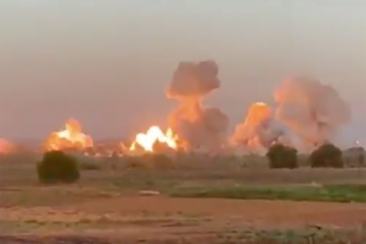 США устроили боевикам огненный шторм и сняли его на видео