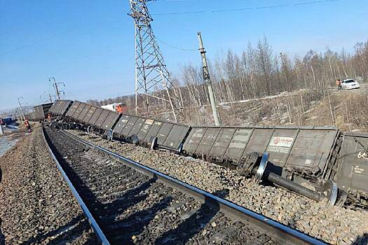 На самой длинной железной дороге России остановлено движение. С рельсов сошли 20 вагонов поезда