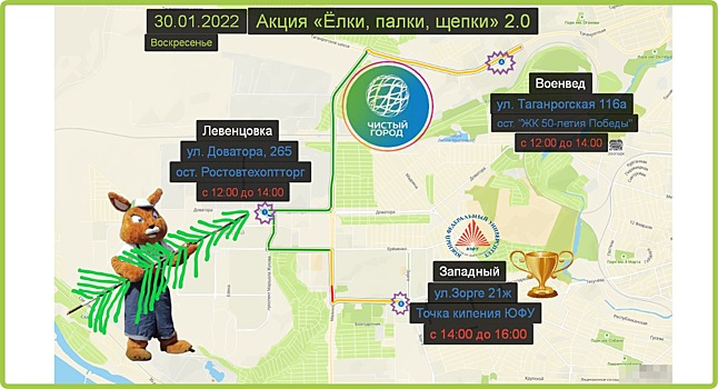 Акция по сбору елок пройдет в Ростове 30 января