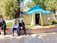 В Махачкале из-за погоды ветеранам-«афганцам» пришлось прекратить свой бессрочный пикет
