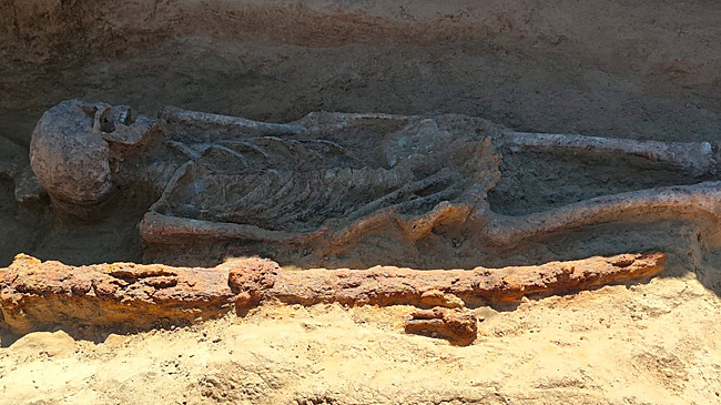 В Астраханской области обнаружены останки древнего языческого воина