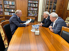 Евгений Люлин и Дмитрий Краснов встретились с президентом ТПП РФ Сергеем Катыриным