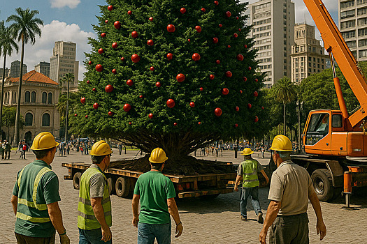 Стало известно о гибели рабочего при установке новогодней ели в Бразилии