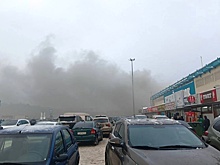 В Москве на рынке "Садовод" произошел пожар, началась эвакуация людей