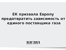 ЕК призвала Европу предотвратить зависимость от единого поставщика газа