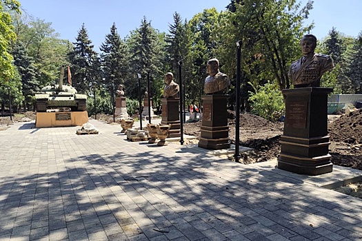 В пригороде Краснодара завершается реконструкция сквера Памяти Героев-танкистов