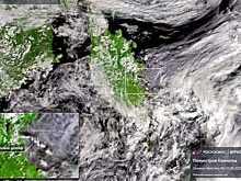"Роскосмос" показал снимок первого за 600 лет извержения вулкана Крашенинникова