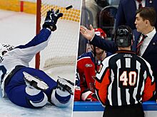 Никитин спорил с судьями, Масси ловил шайбу в падении, фигуристы болели за ЦСКА. Фото