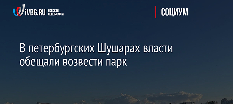 В петербургских Шушарах власти обещали возвести парк