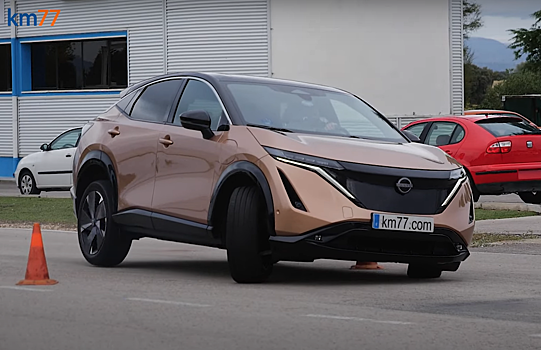 Nissan Ariya испытали «лосиным тестом»