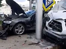 Опубликовано видео ДТП с участием маршрутки в Уфе