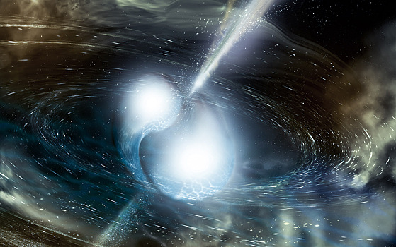 Слияния нейтронных звезд оказались способны порождать всплеск излучения