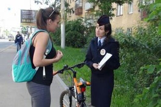 В Вологде полицейские устроили массовую проверку велосипедистов