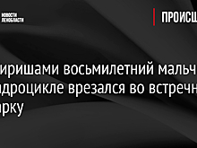 Под Киришами восьмилетний мальчик на квадроцикле врезался во встречную иномарку