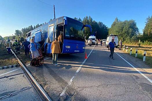 Водитель туристического автобуса избежал ареста после столкновения с поездом в Ленобласти