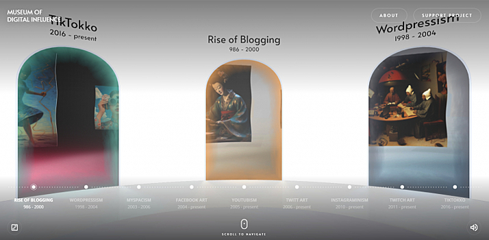 Пользователи могут проследить хронику роста цифрового влияния в новом онлайн-музее