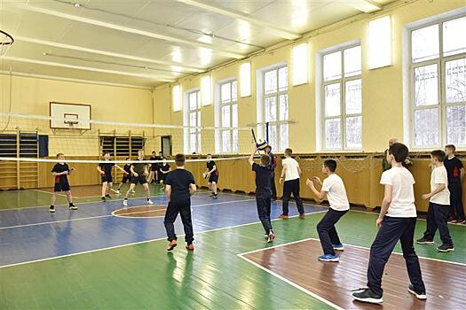 В кадетском училище в Кузьминках прошли соревнования по волейболу