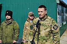 Дмитрий Демешин в необычной форме открыл военно-полевые сборы казаков