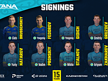 «Астана» подписала двух молодых казахстанцев и продлила контракты с шестью гонщиками