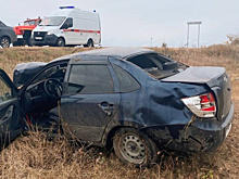 В Безенчукском районе автомобиль съехал в кювет и перевернулся