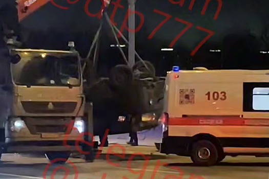 На МКАД на видео сняли разбитые автомобили после жесткого ДТП