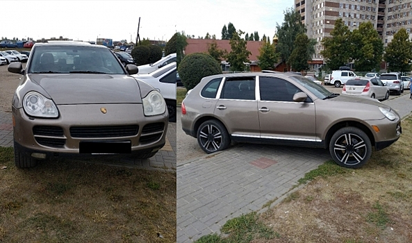 Водителя Porsche Cayenne оштрафовали на 1 тысячу рублей за парковку на тротуаре