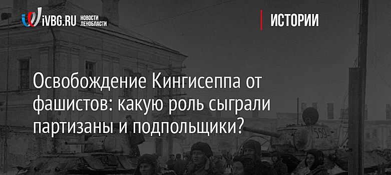 Освобождение Кингисеппа от фашистов: какую роль сыграли партизаны и подпольщики?